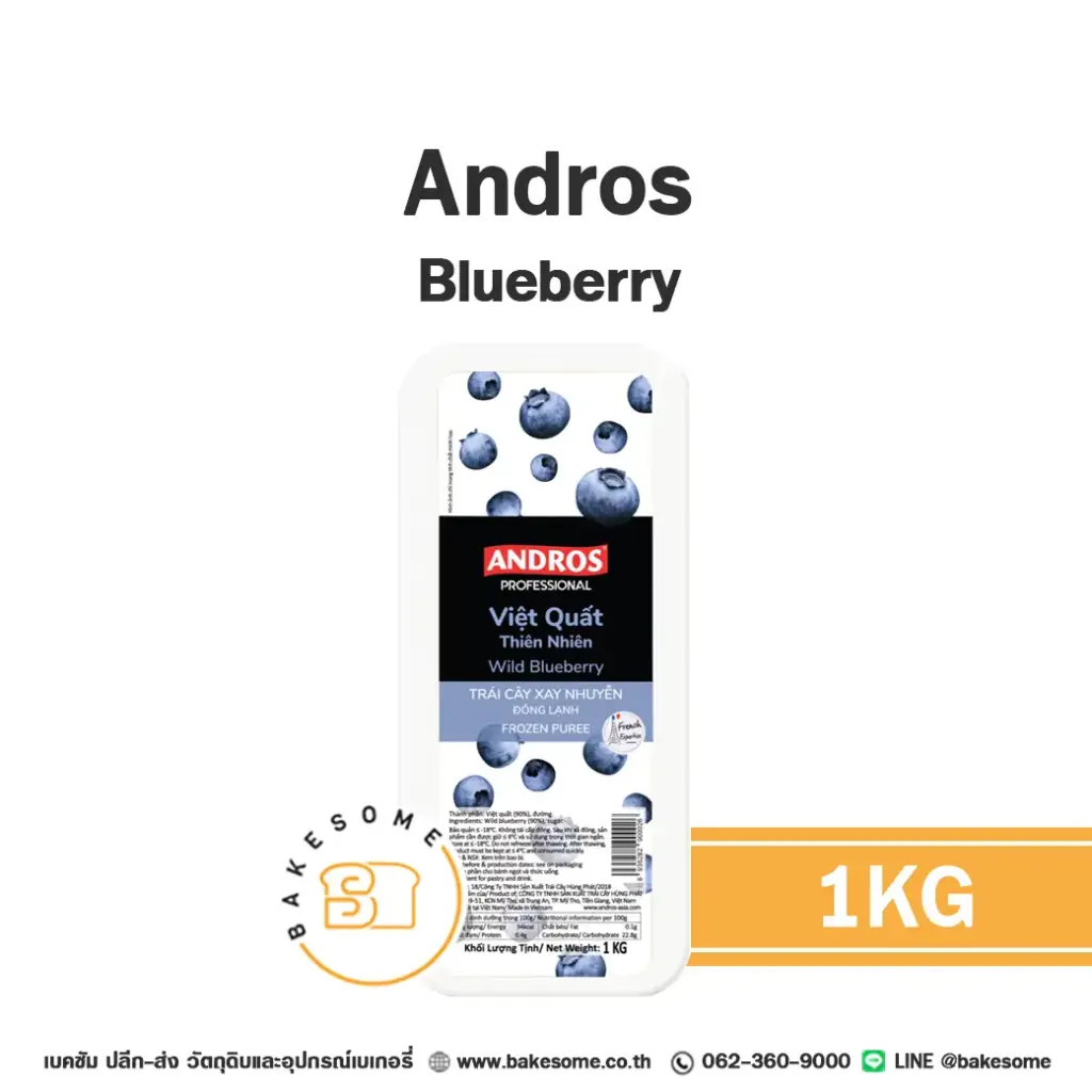 ANDROS Puree Blueberry 1KG