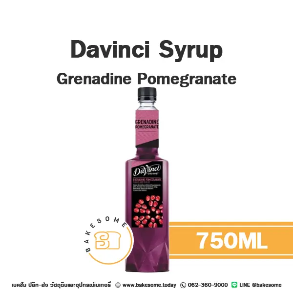 DAVINCI Syrup Grenadine Pomegranate 750ML