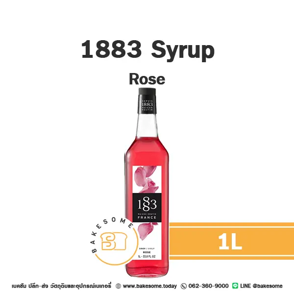 ไซรัป 1883 Syrup Rose 1 ลิตร สำหรับกาแฟ ชา และเครื่องดื่ม