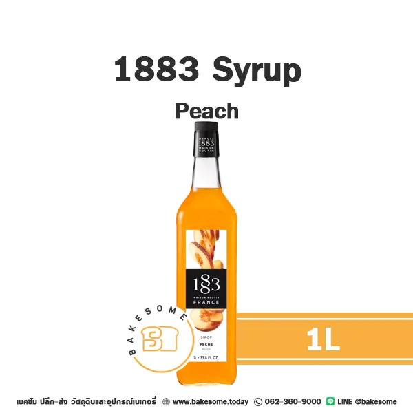 1883 Syrup Peach 1L