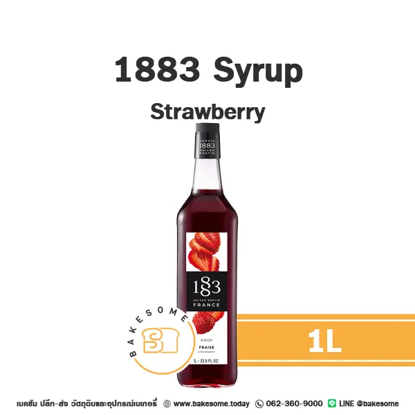1883 Syrup Strawberry 1L
