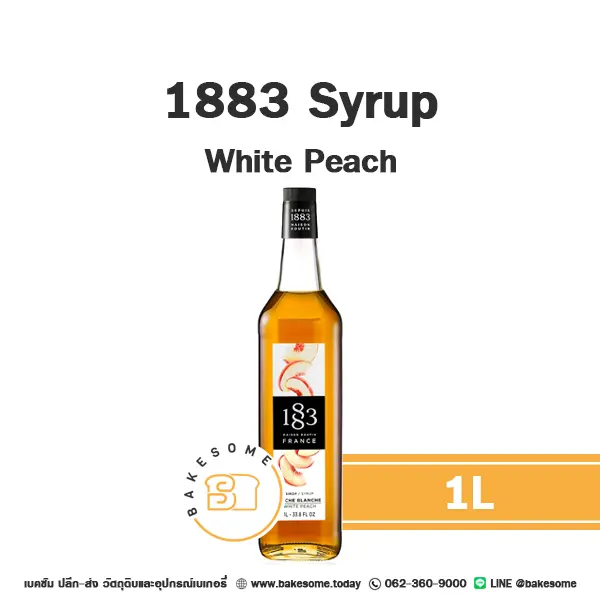 1883 Syrup White Peach 1L