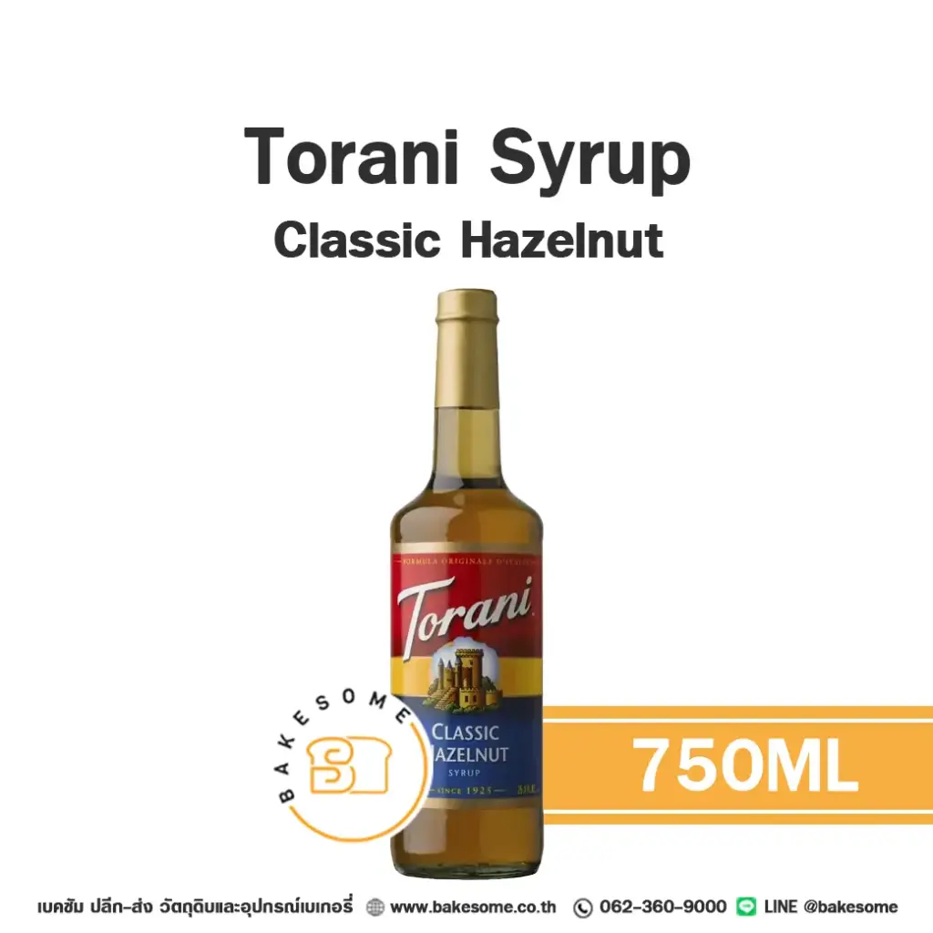 TORANI Syrup Classic Hazelnut 750ML