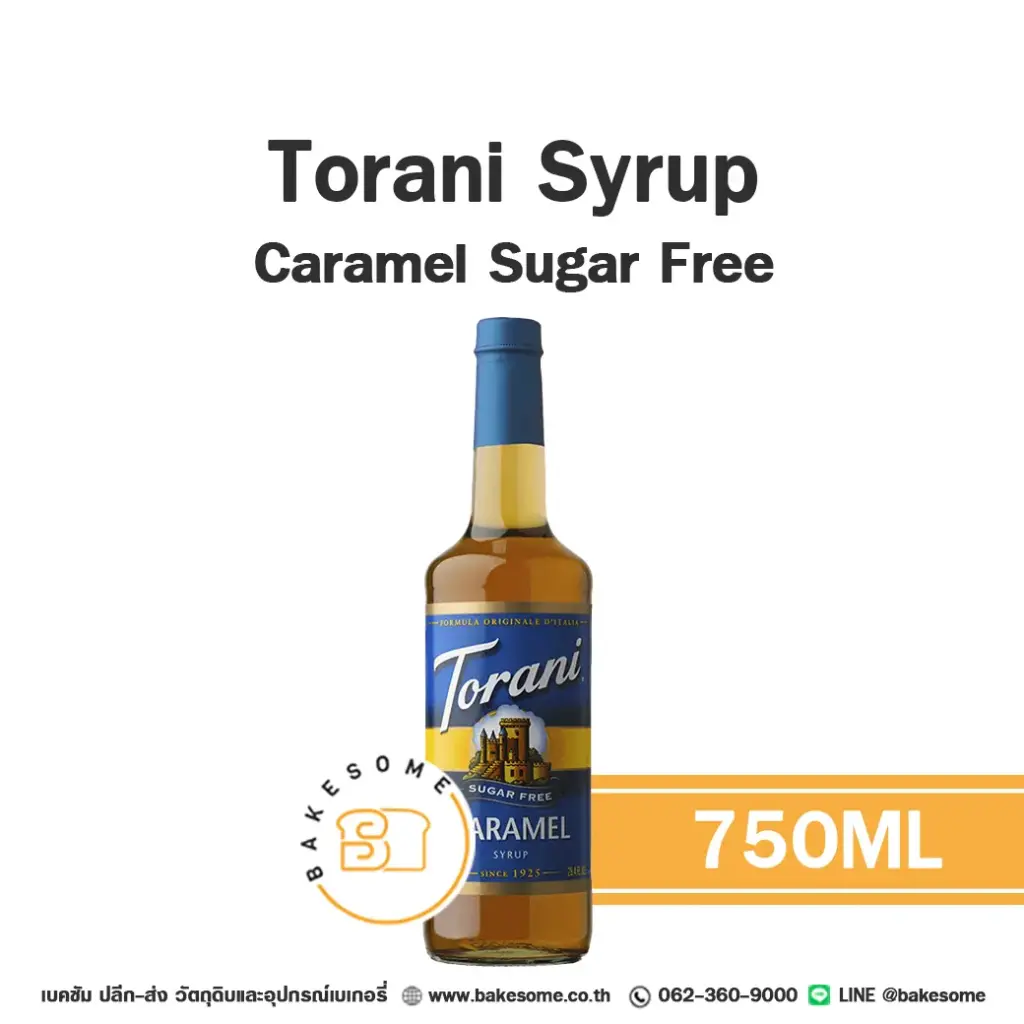 TORANI Syrup Caramel Sugar Free 750ML