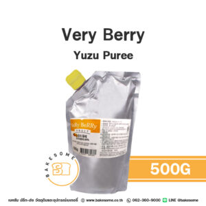 Very Berry Puree Yuzu Puree เวรี่ เบอร์รี่ เพียวเร่ ยูซุ พูเร ส้มยูซุ ยูซุบดแช่แข็ง 100% 500G